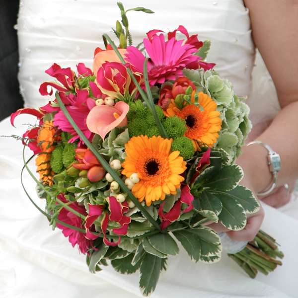 Close-up On Bridal Bouquet