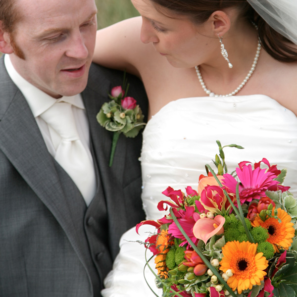 Groom & Bride, Featuring Lapel Flower & Bridal Bouquet